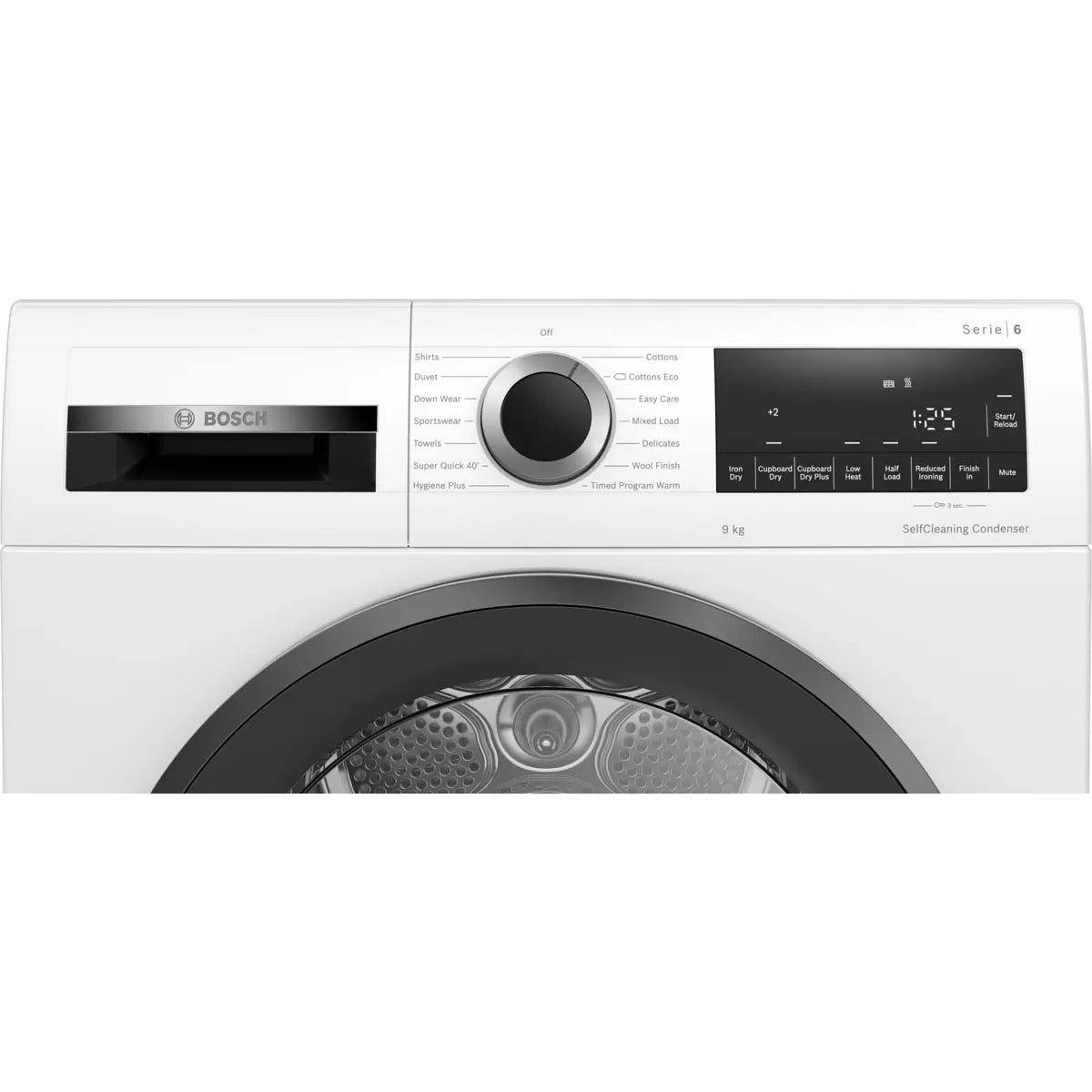 Bosch Series 6 WQG24509GB, 9kg, Heat Pump Tumble Dryer, A++ Rated in White