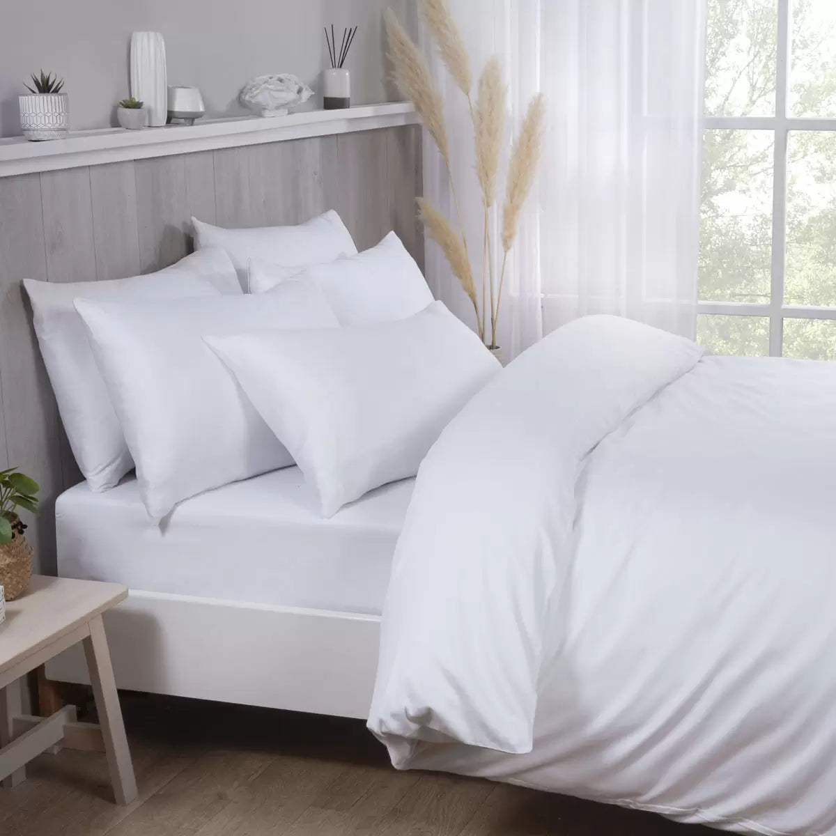 Purity Home 400 Thread Count Cotton 3 Piece Bed Set