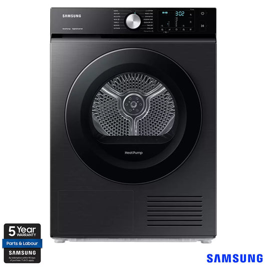 Samsung DV90BBA245ABEU, 9kg, Heat Pump Tumble Dryer, A+++ Rated in Black