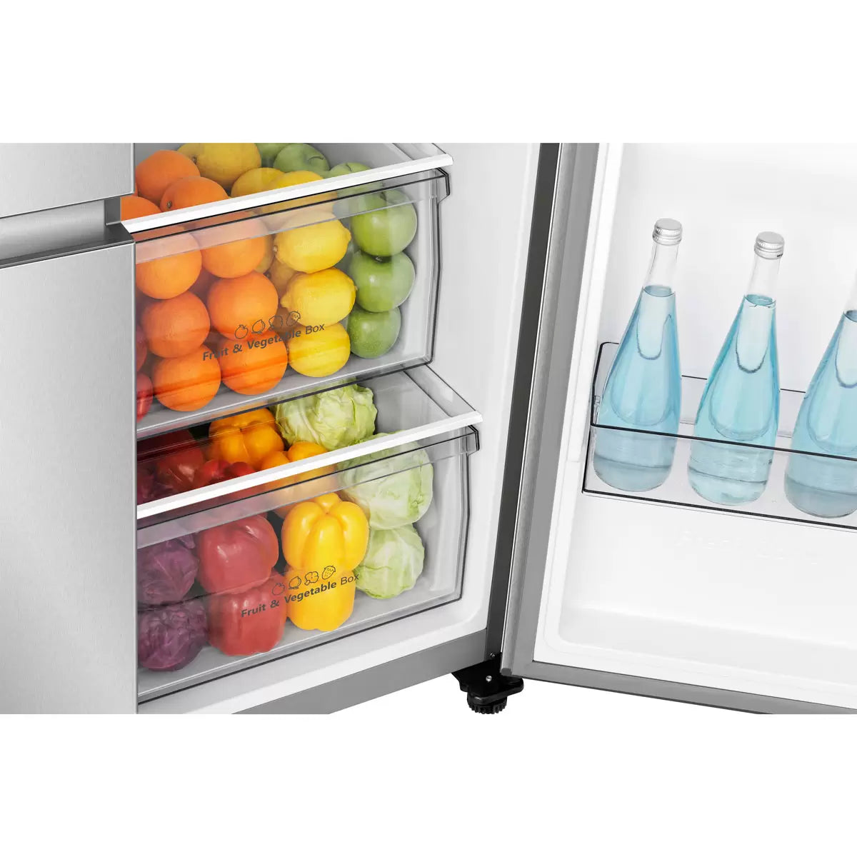 Hisense RS840N4WCE, Side by Side Fridge Freezer with Non Plumbed Water Dispenser, E Rated in Silver