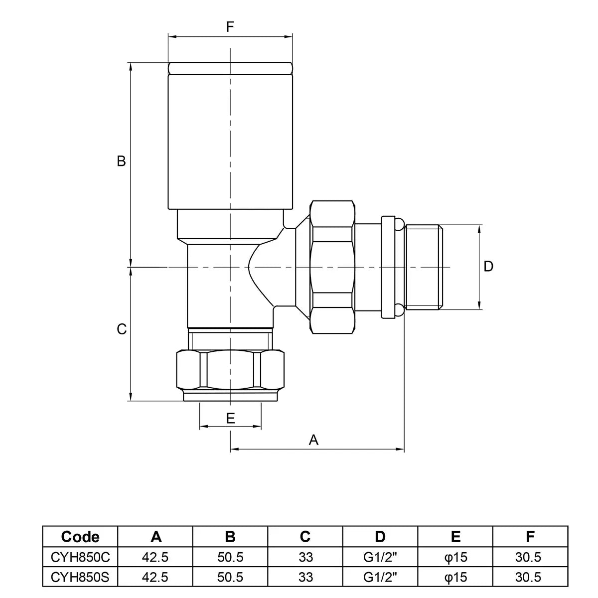 Aeon Cylindrical-30 Angle Manual Valve + L/S (Pair)