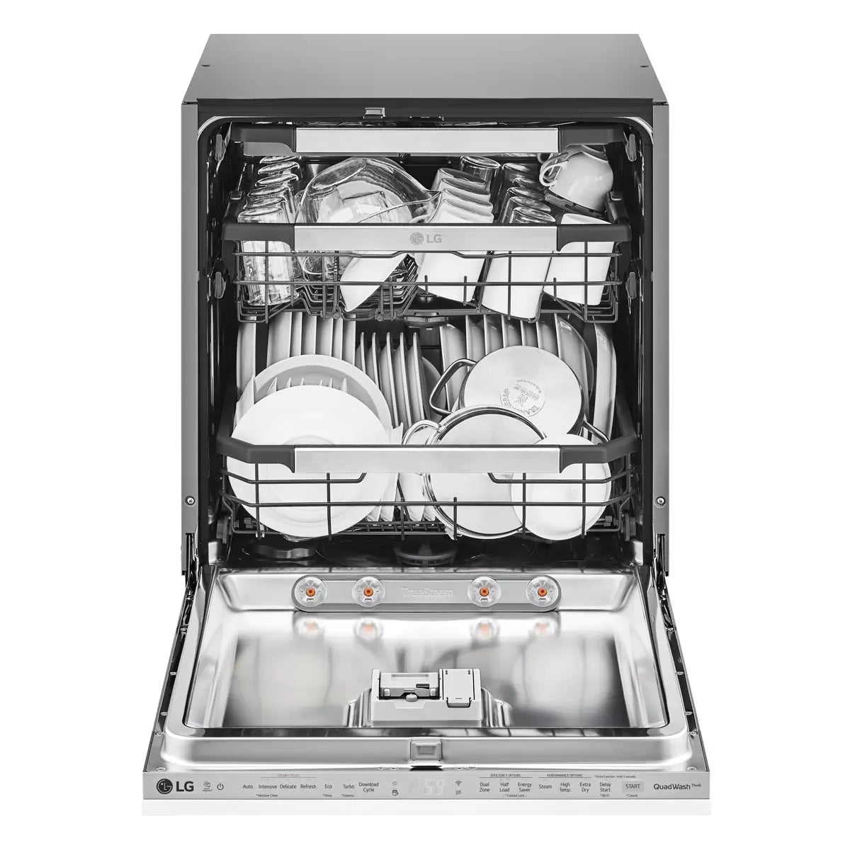 LG DB425TXS, Integrated 14 Place Setting, TrueSteam™, QuadWash™ Dishwasher, D Rated