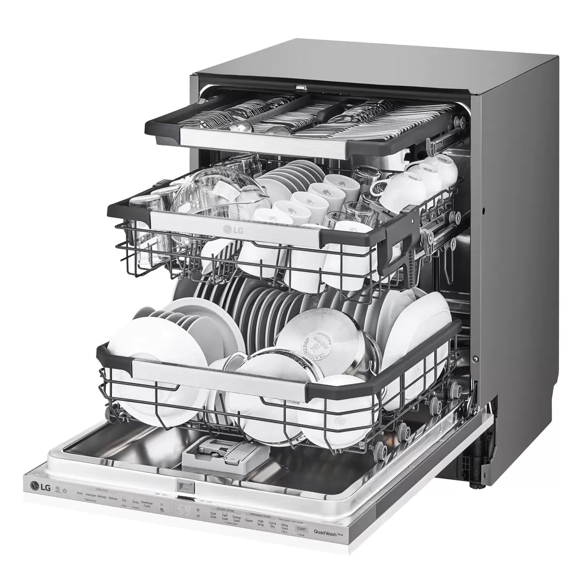 LG DB425TXS, Integrated 14 Place Setting, TrueSteam™, QuadWash™ Dishwasher, D Rated