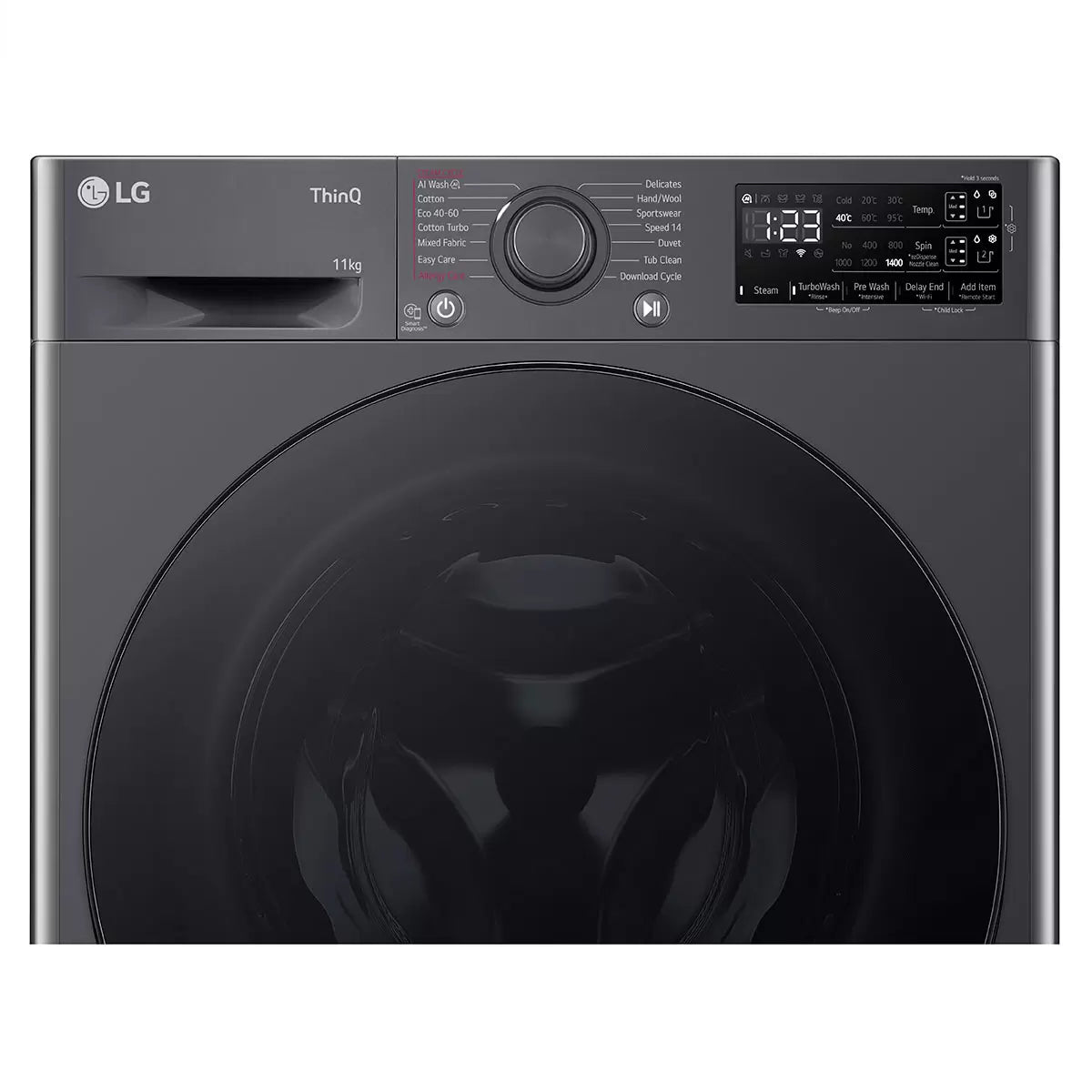 LG F4Y511GBLA1, 11kg, 1400rpm. Washing Machine, A Rated in Slate Grey