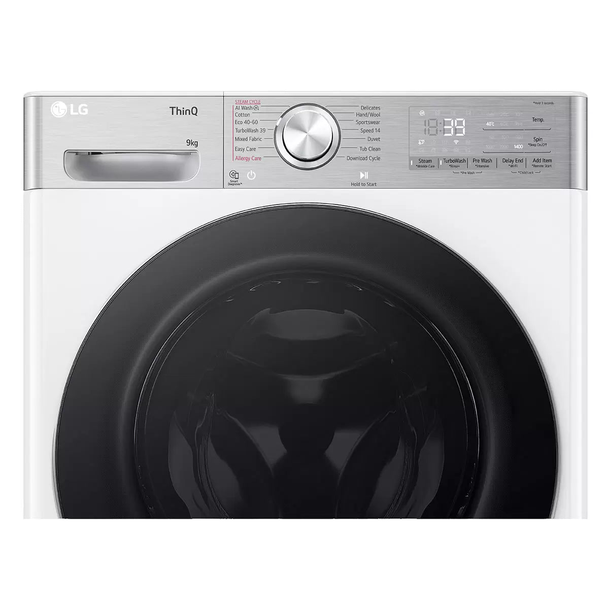 LG F4Y909WCTN4, 9kg, 1400rpm, Washing Machine, A Rated in White