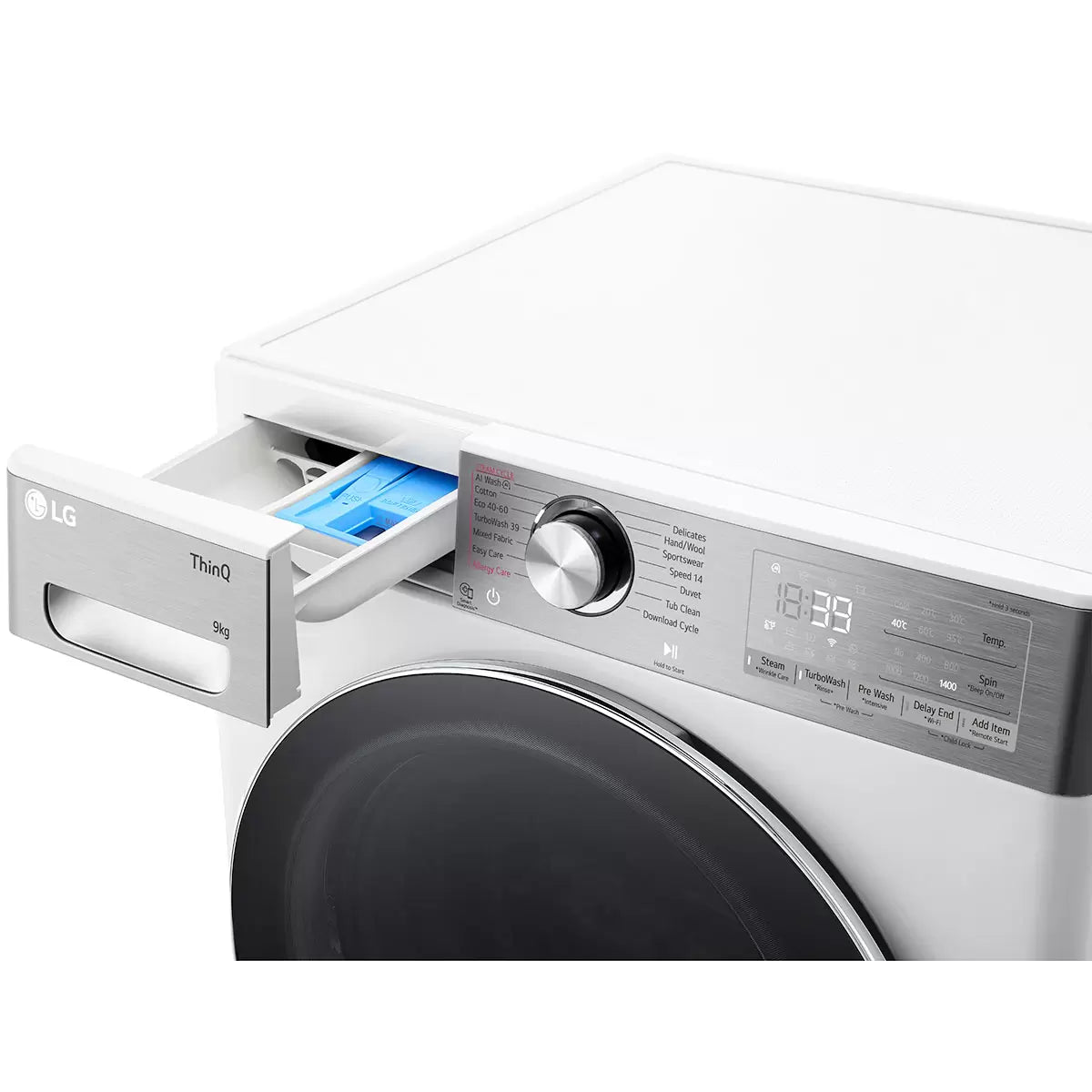 LG F4Y909WCTN4, 9kg, 1400rpm, Washing Machine, A Rated in White