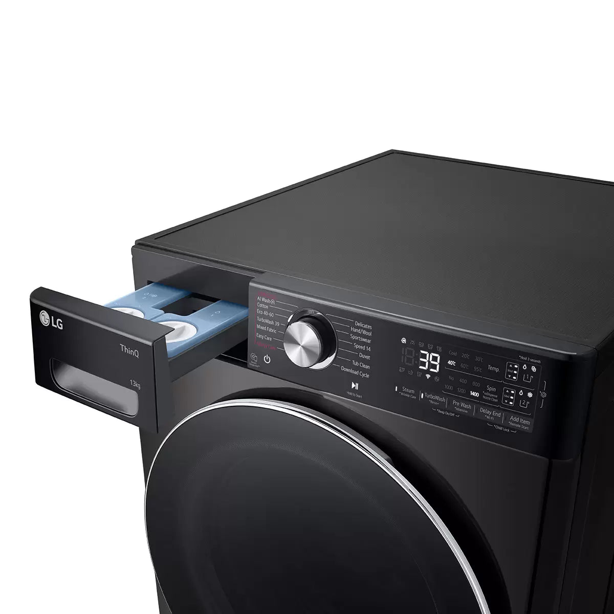 LG F4Y913BCTA1, 13kg, 1400rpm, Washing Machine, A Rated in Black