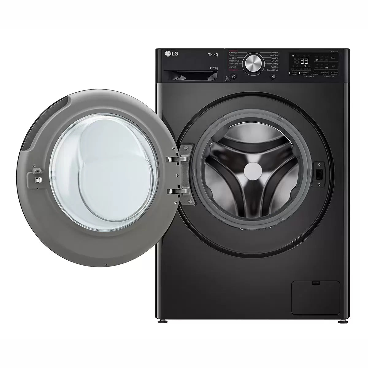 LG FWY916BBTN1, 11kg/6kg Washer Dryer, D Rated in Black