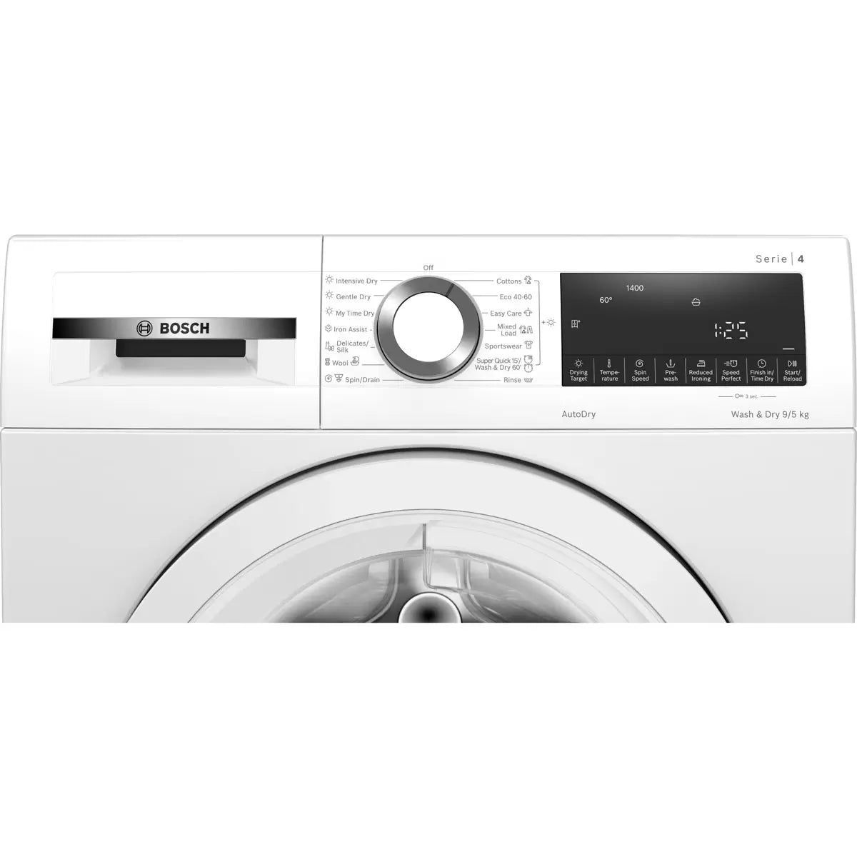 Bosch WNA144V9GB Series 4 9/5kg Washer Dryer, E Rated in White