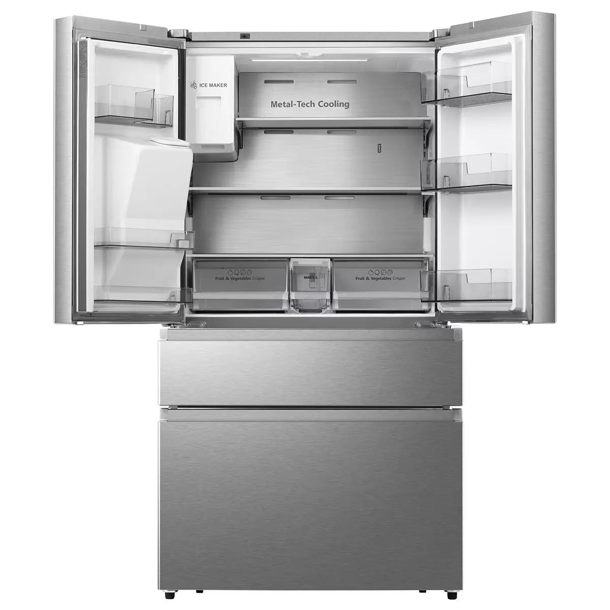 Hisense RF728N4SASE Total No Frost American Fridge Freezer - Stainless Steel - E Rated