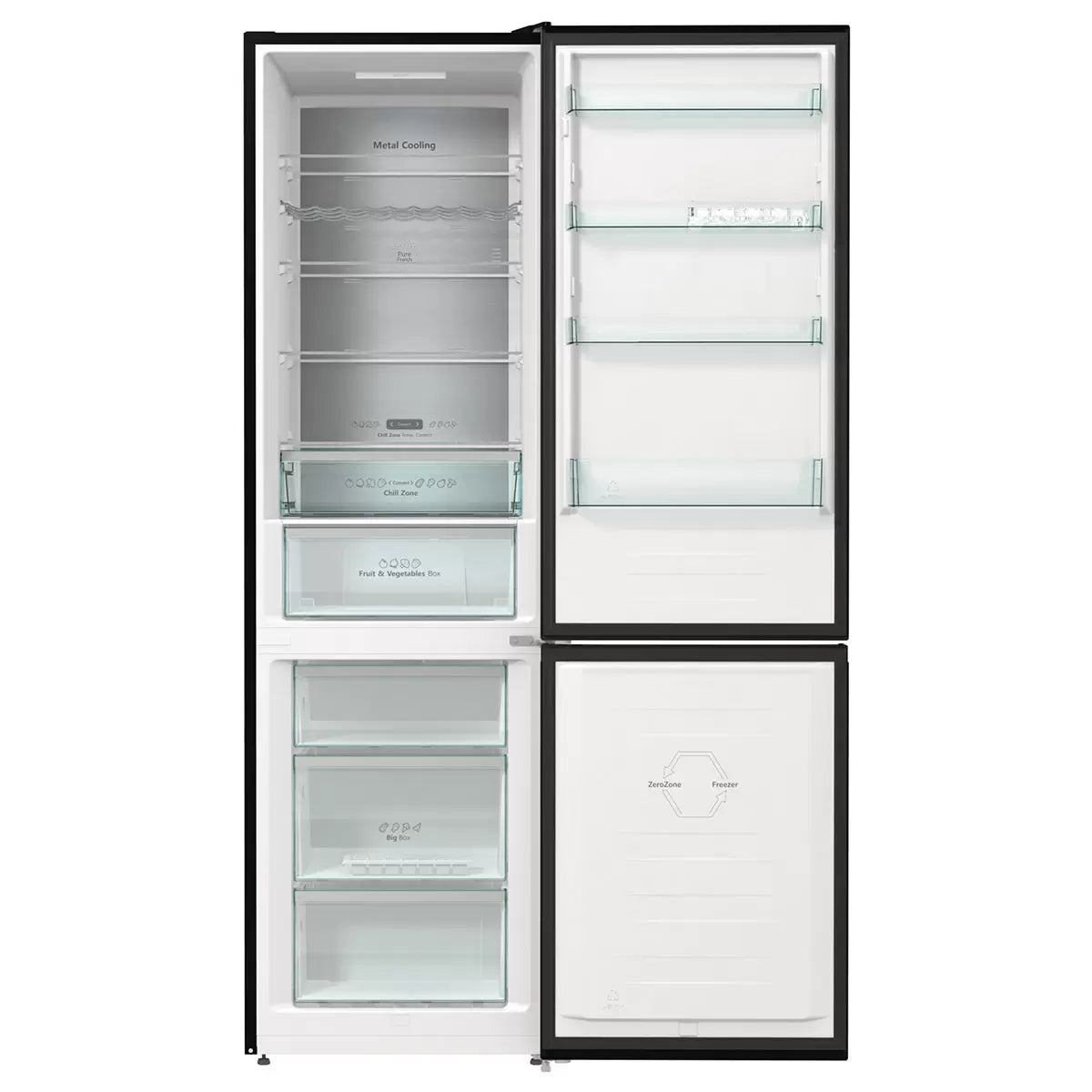 Hisense RB470N4SFC, Fridge Freezer, C Rated in Black