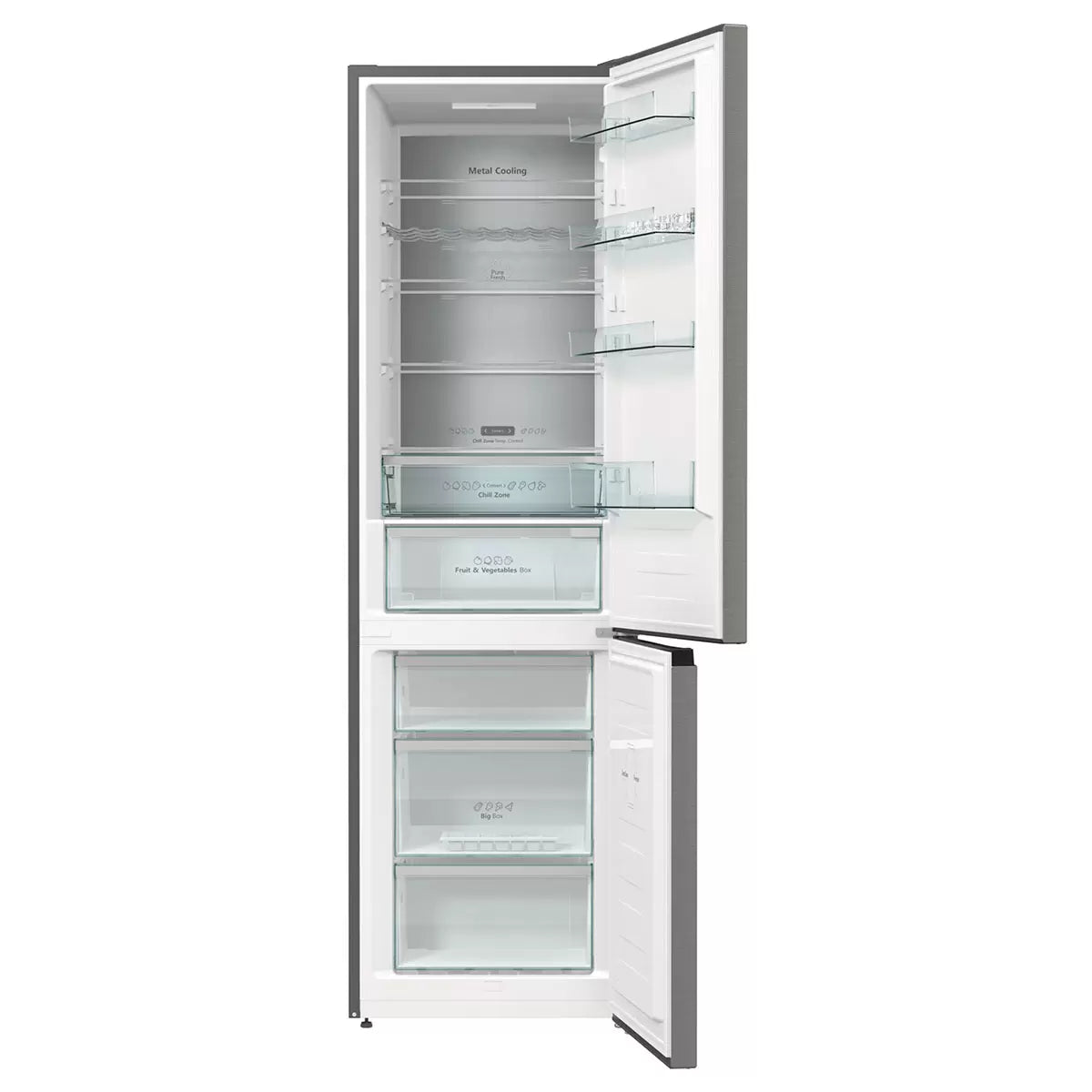 Hisense RB470N4SICUK Wifi Connected 60/40 Frost Free Fridge Freezer - Stainless Steel - C Rated