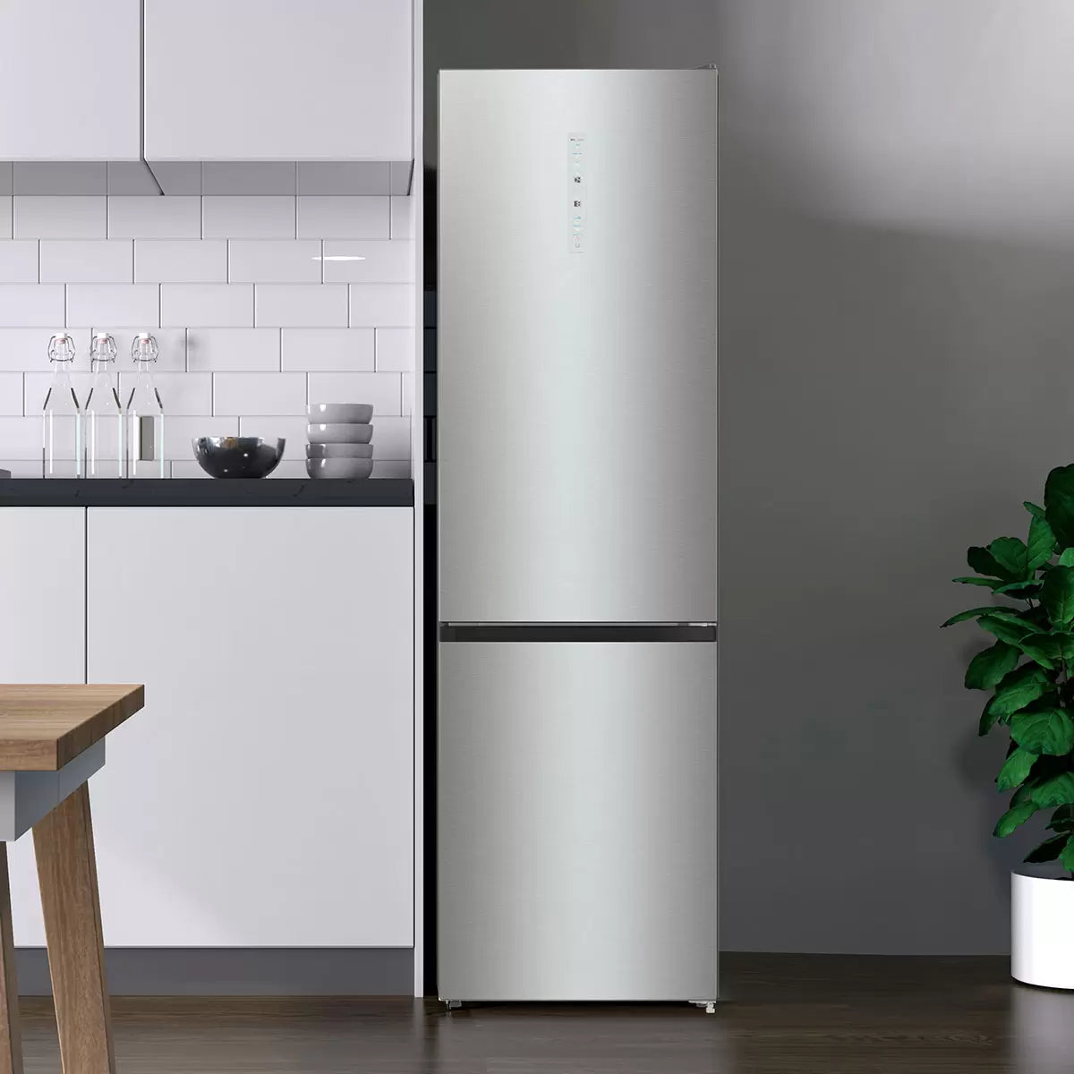 Hisense RB470N4SICUK Wifi Connected 60/40 Frost Free Fridge Freezer - Stainless Steel - C Rated