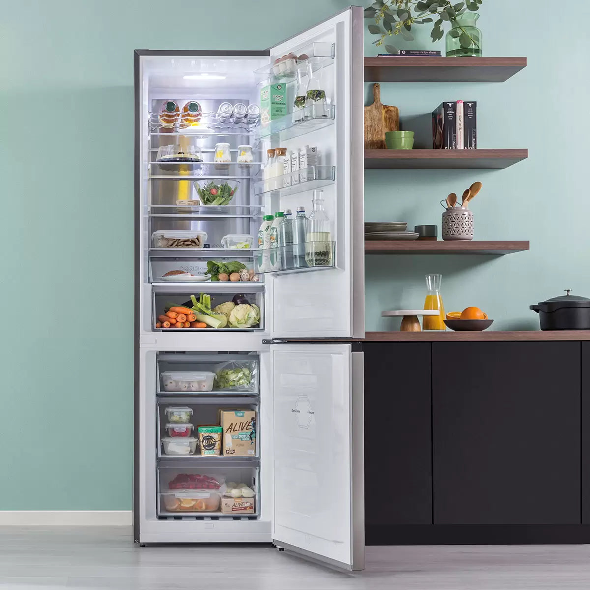 Hisense RB470N4SICUK Wifi Connected 60/40 Frost Free Fridge Freezer - Stainless Steel - C Rated