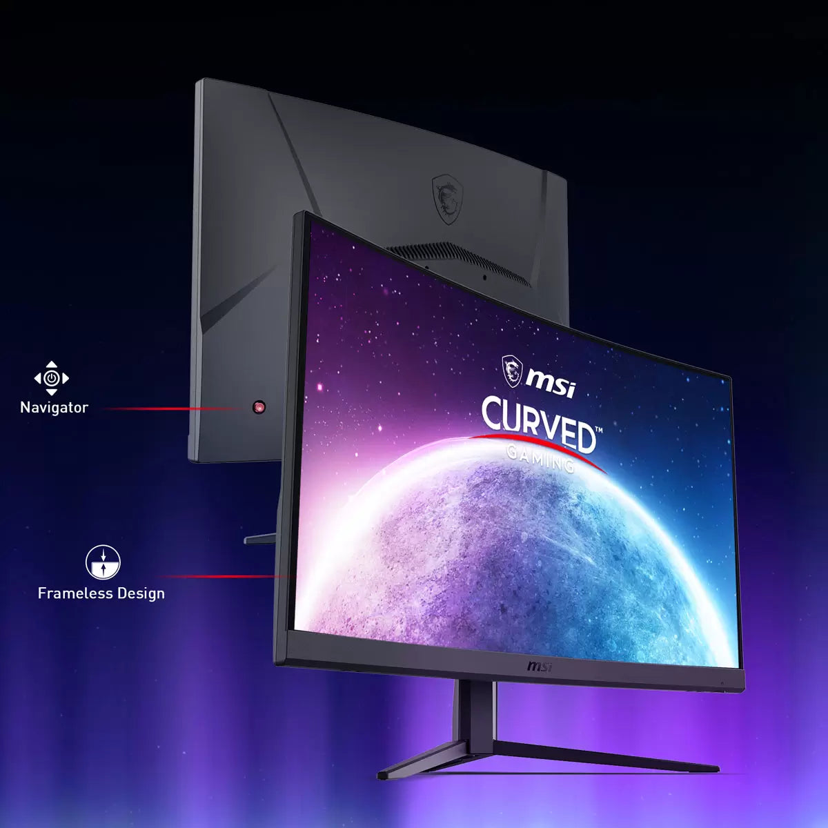 MSI G32CQ4 E2 32 inch WQHD 165Hz VA Curved Gaming Monitor, 9S6-3DB51T-035