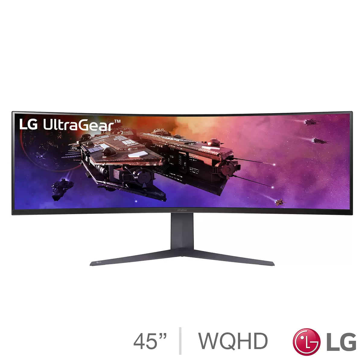 LG UltraGear 45 Inch WQHD 200Hz VA Curved Gaming Monitor, 45GR75DC-B