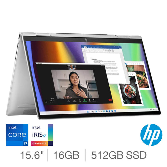 HP Envy x360, Intel Core i7, 16GB RAM, 512GB SSD, 15.6 Inch Convertible 2 in 1 Laptop