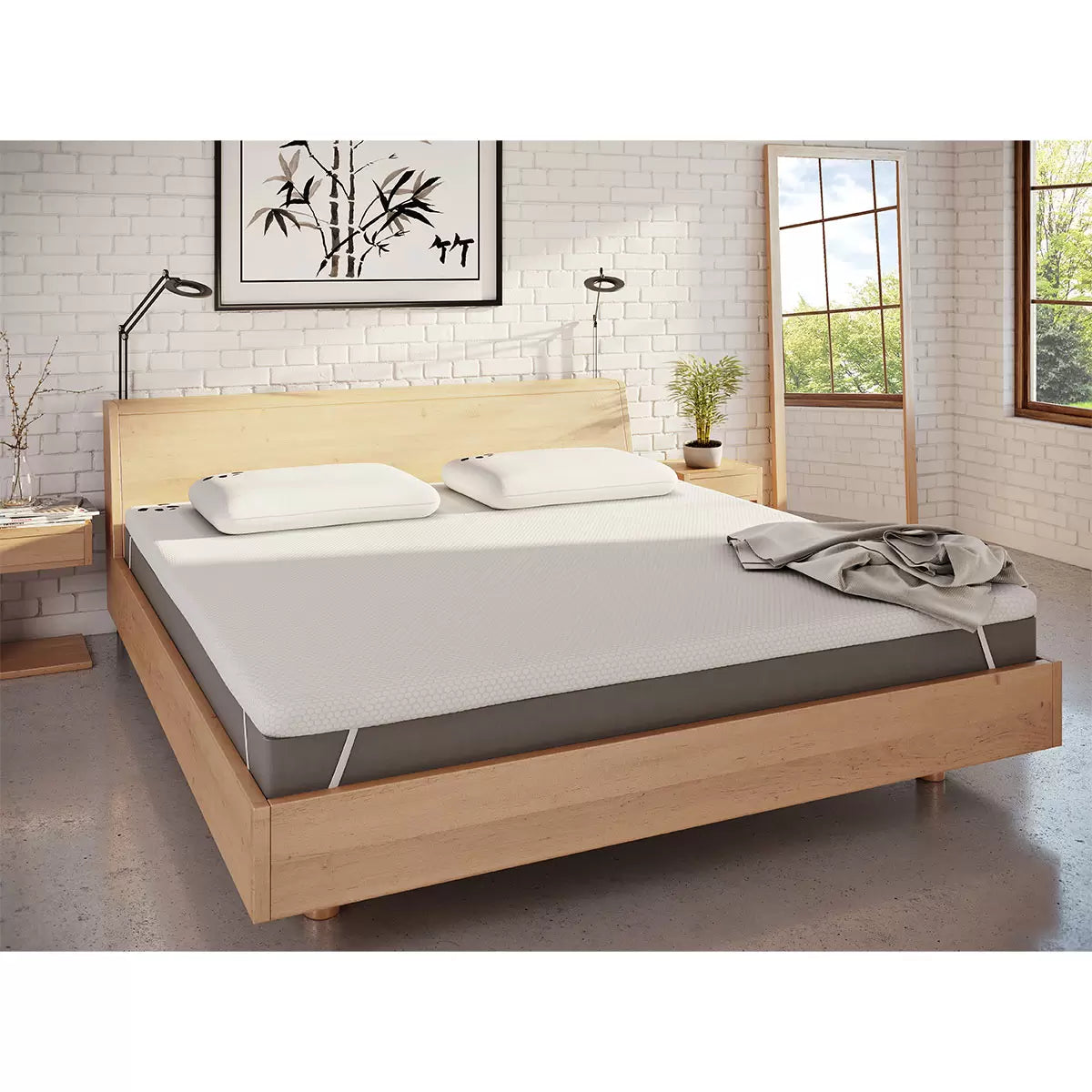 Panda Memory Foam Bamboo Mattress Toppers in 5 Sizes