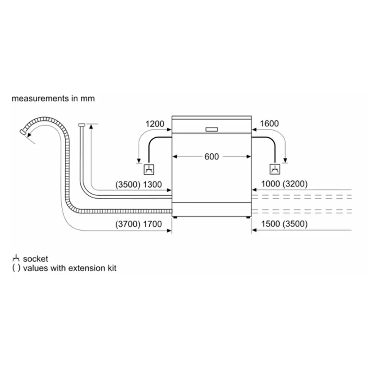 Bosch Series 4 SMS4EMI06G 14 Place Setting Dishwasher, C Rated in Inox