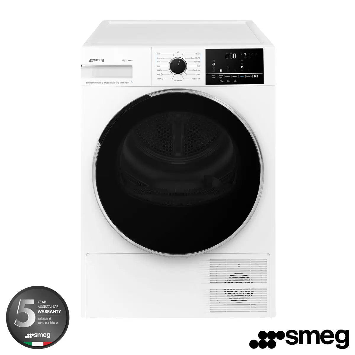 Smeg DNP83SEUK 8kg Heat Pump Dryer A+++ Rating in White