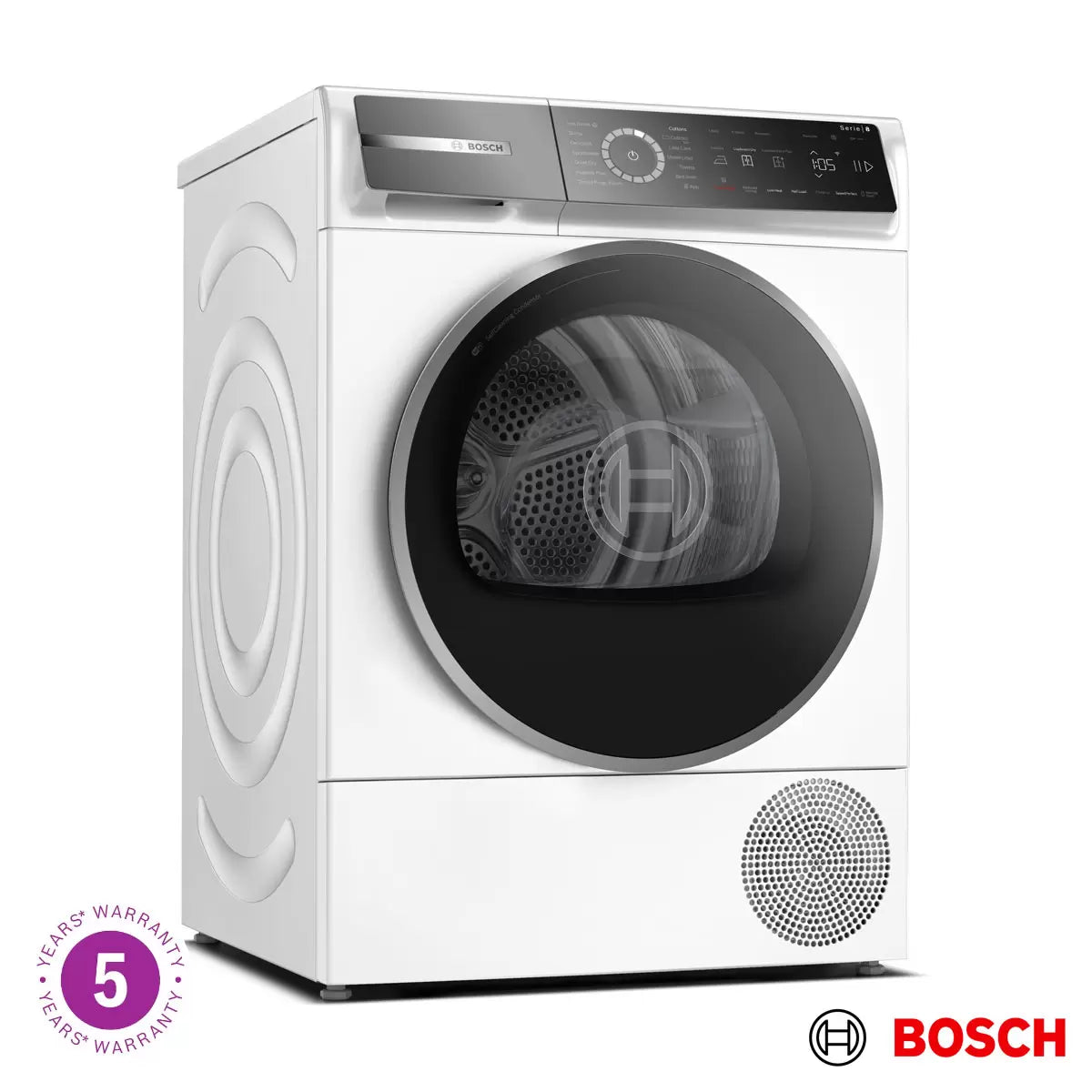 Bosch Series 8 WQB246C9GB 9Kg Heat Pump Tumble Dryer - White - A+++ Rated