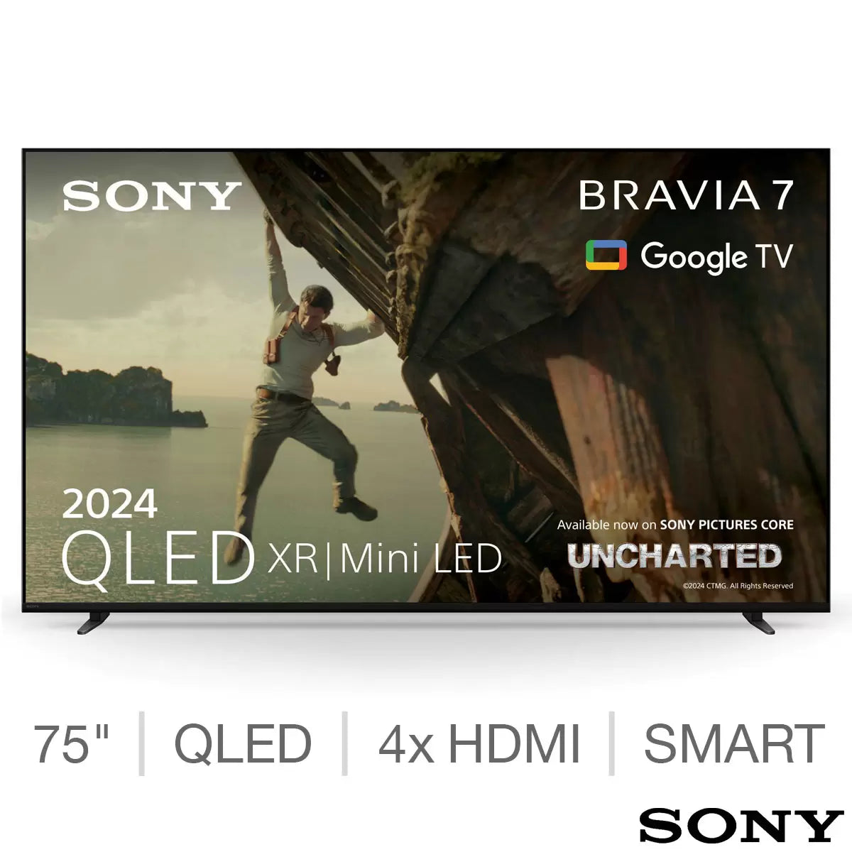 Sony Bravia 7 K75XR70PU 75 Inch 4K QLED Mini LED TV