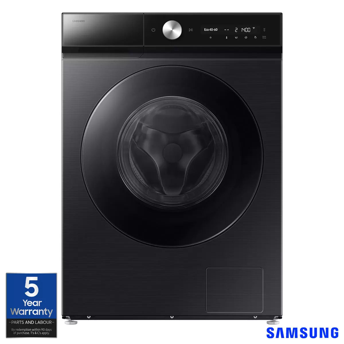 Samsung Bespoke AI Series 8 WW11DB8B95GBU1 11kg, 1400rpm Washing Machine in Black