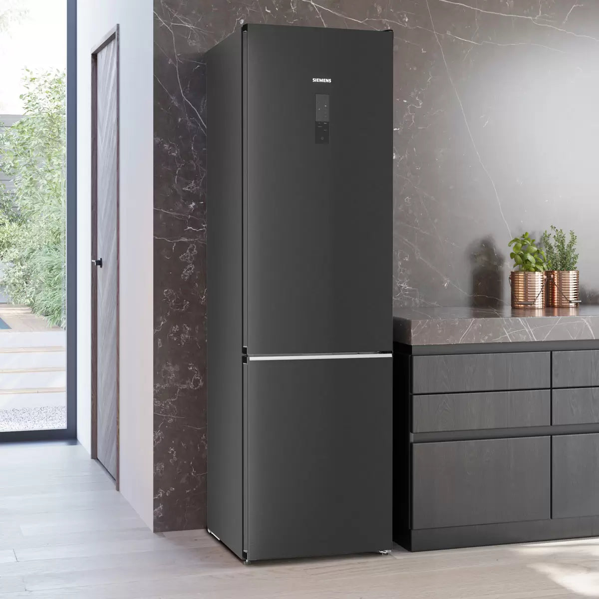 Siemens KG39NXXDFG Fridge Freezer, B Rated in Black Steel