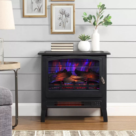 Bayside Furnishings Electric Stove in Black, 1.8kW