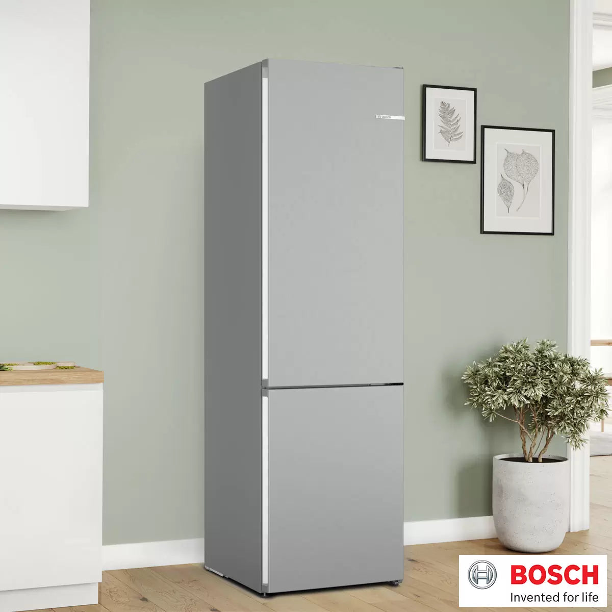 Bosch Series 4 KGN392LAFG Fridge Freezer, A Rated in Silver