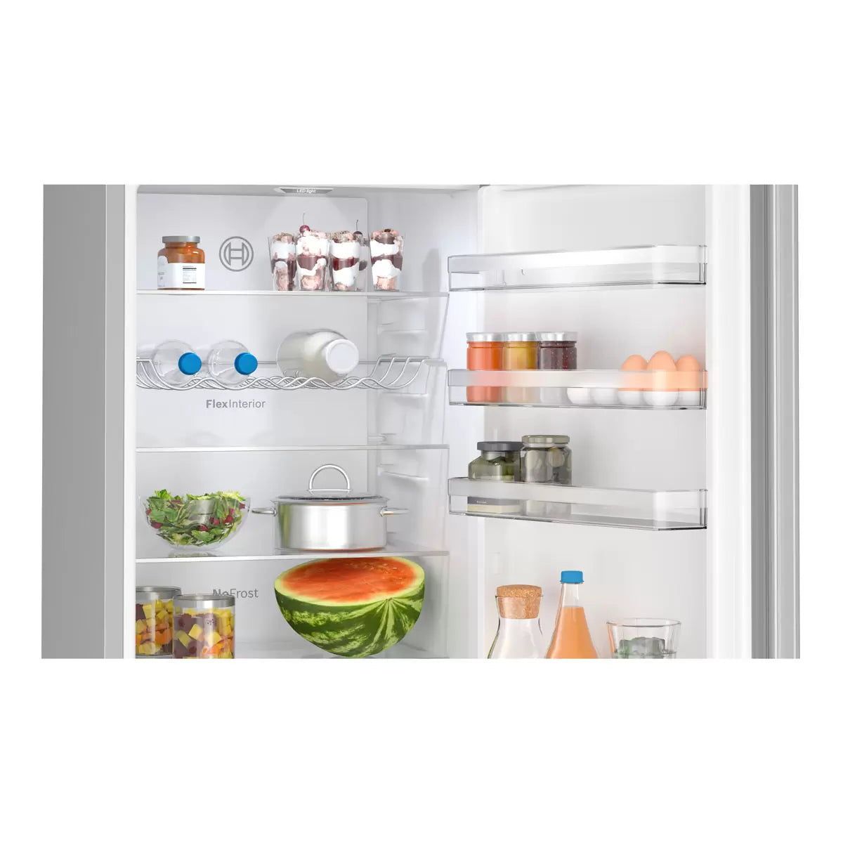 Bosch Series 4 KGN392LAFG Fridge Freezer, A Rated in Silver