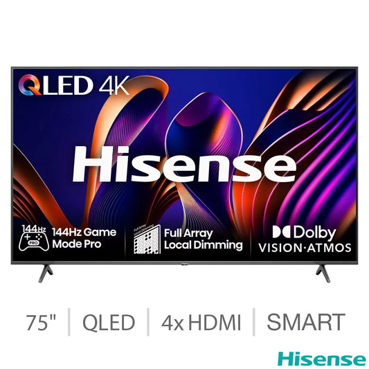 Hisense 75E77NQTUK PRO 75 Inch QLED 144Hz Freely TV