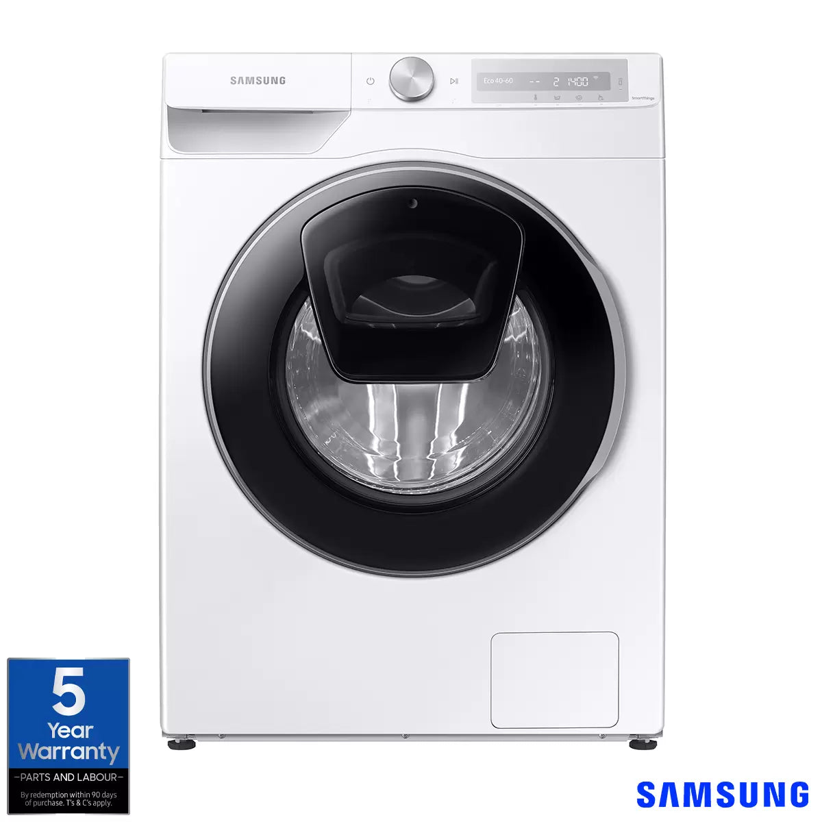 Samsung Series 7 AddWash™ AutoDose™ WW90T684DLH 9kg WiFi Connected Washing Machine with 1400 rpm - White - A Rated