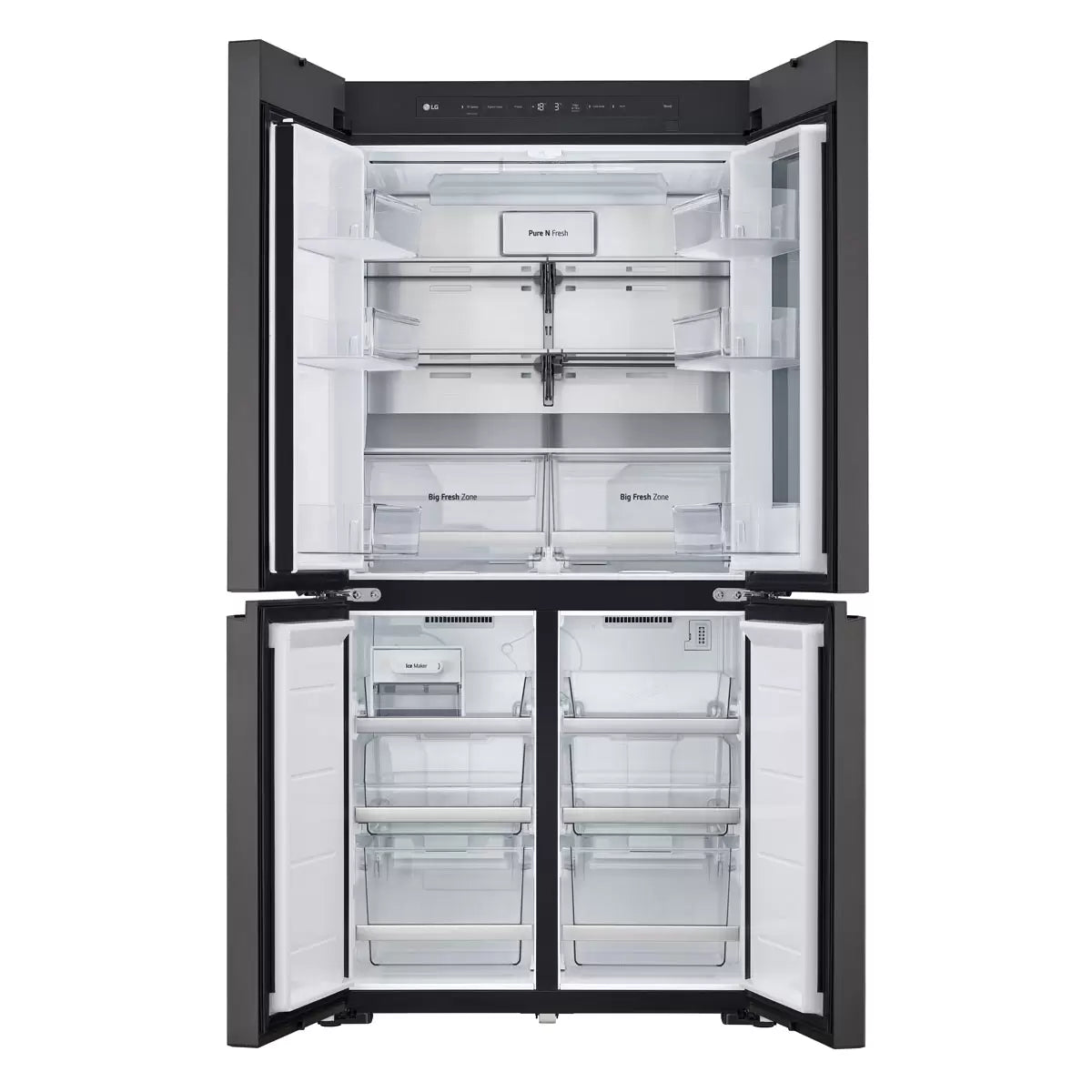 LG MoodUP™ InstaView™ GMV960NNME Wifi Connected Total No Frost American Fridge Freezer - Multi Colour - E Rated