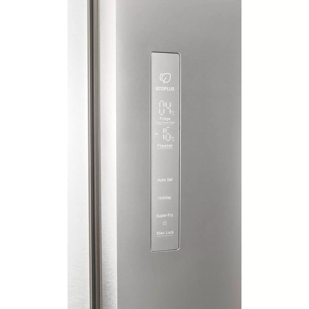 Haier HSW59F18DNMM, Side by Side Fridge Freezer, D Rated in Platinum Inox