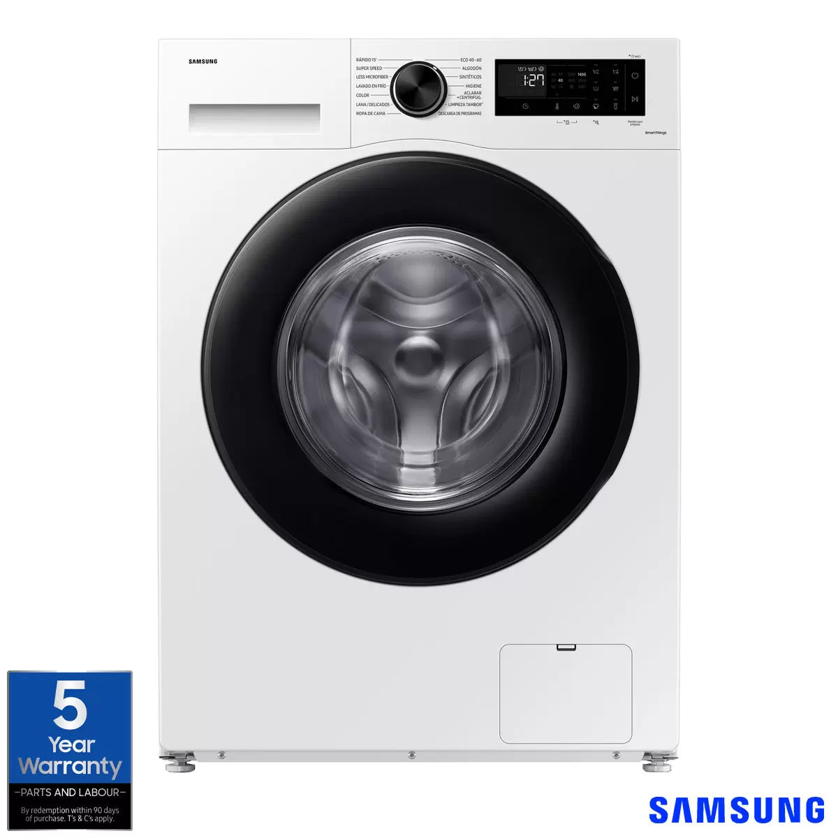 Samsung Series 5 AI Energy SpaceMax™ WW11DG5B25AEEU 11kg WiFi Connected Washing Machine with 1400 rpm - White - A Rated