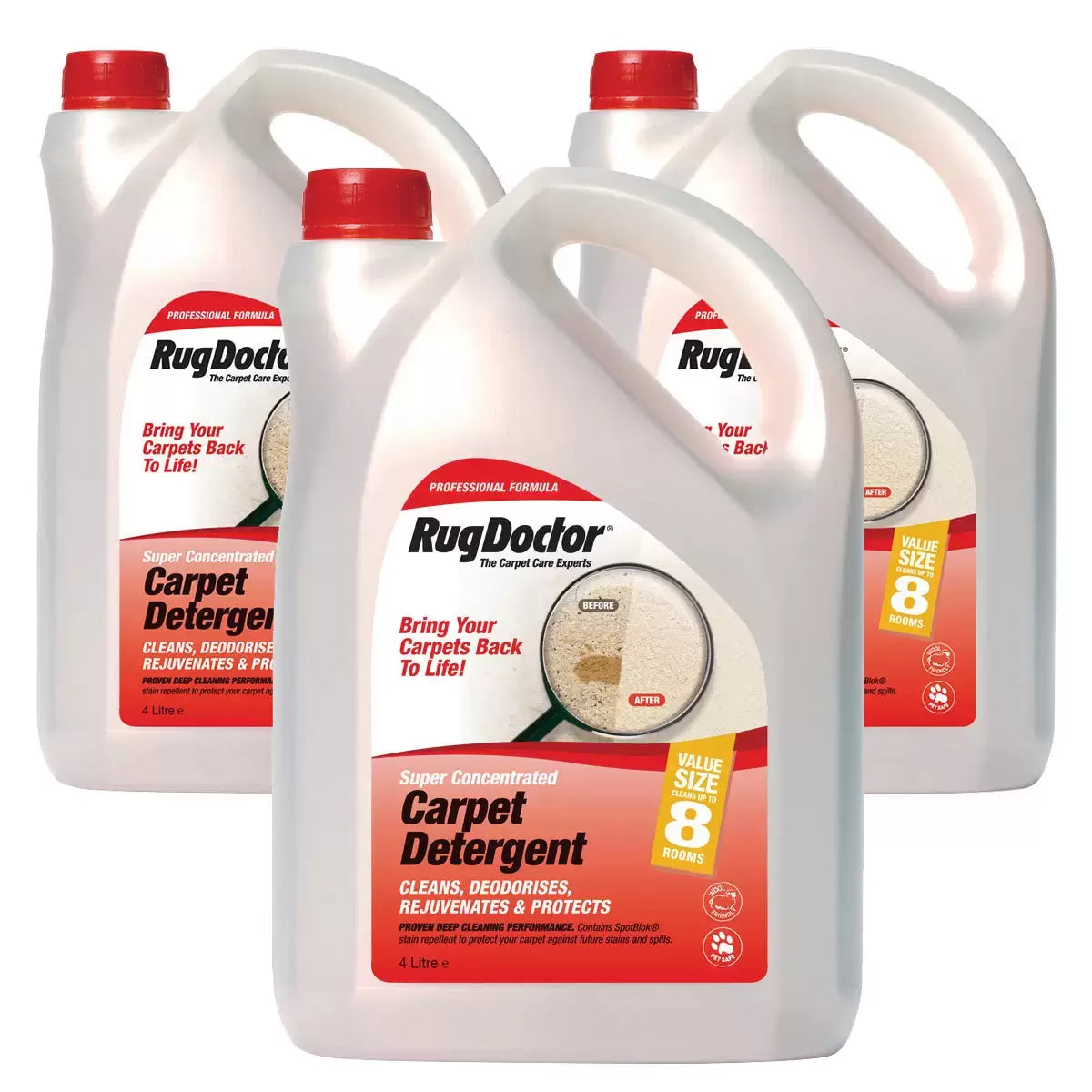 Rug Doctor 4L Carpet Detergent, Pack of 3