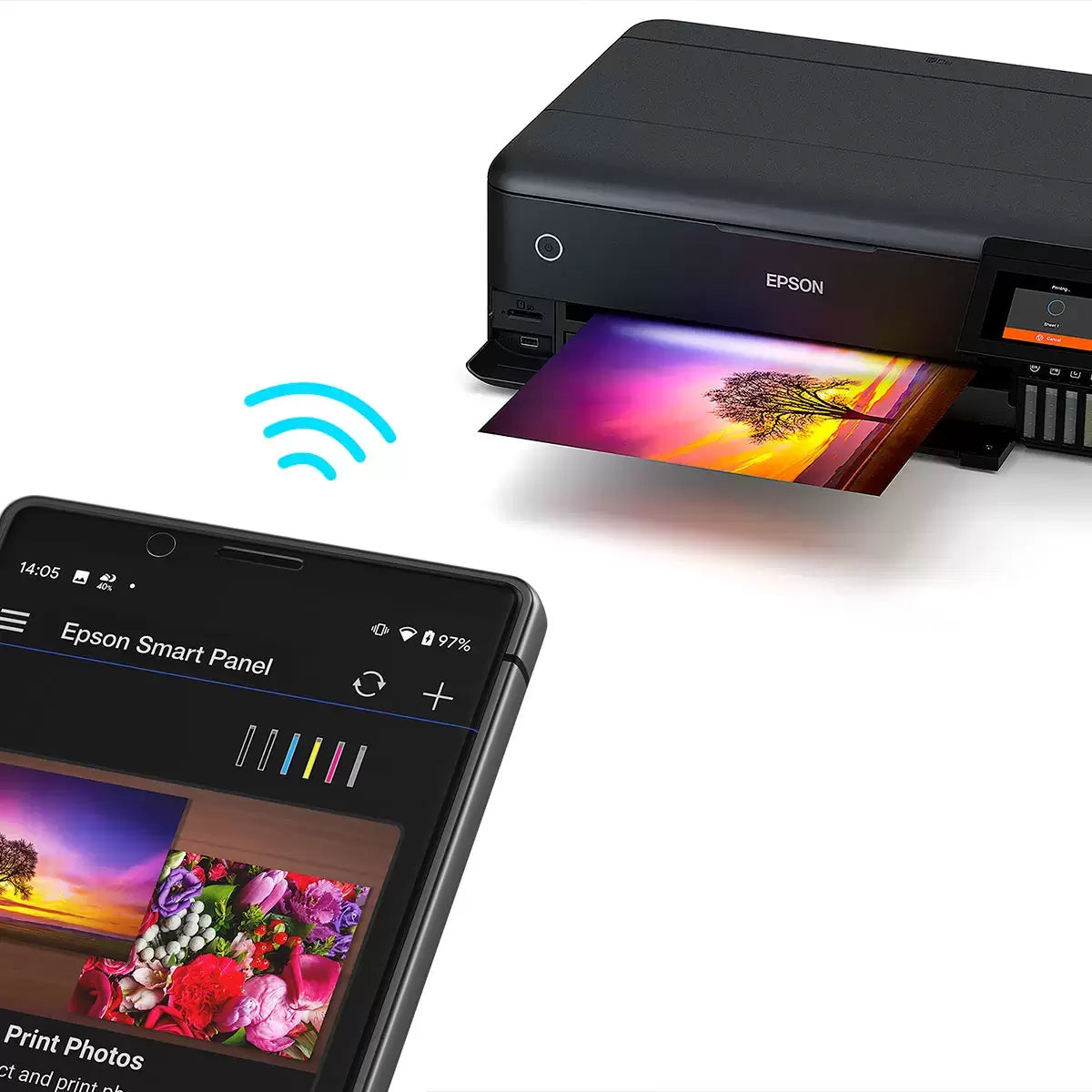 Epson EcoTank ET-8550 A4/3 All-In-One WiFi Photo Printer With Wireless 6 Colour Multifunction