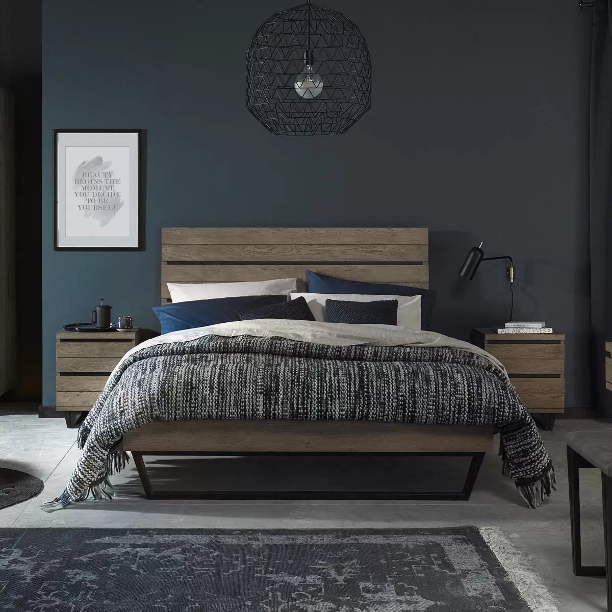 Bentley Designs Tivoli Weathered Oak Bed Frame in 2 Sizes