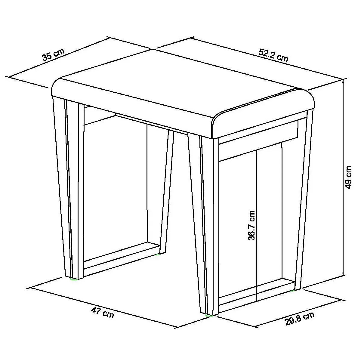 Bentley Designs Tivoli Weathered Oak Dressing Table & Stool