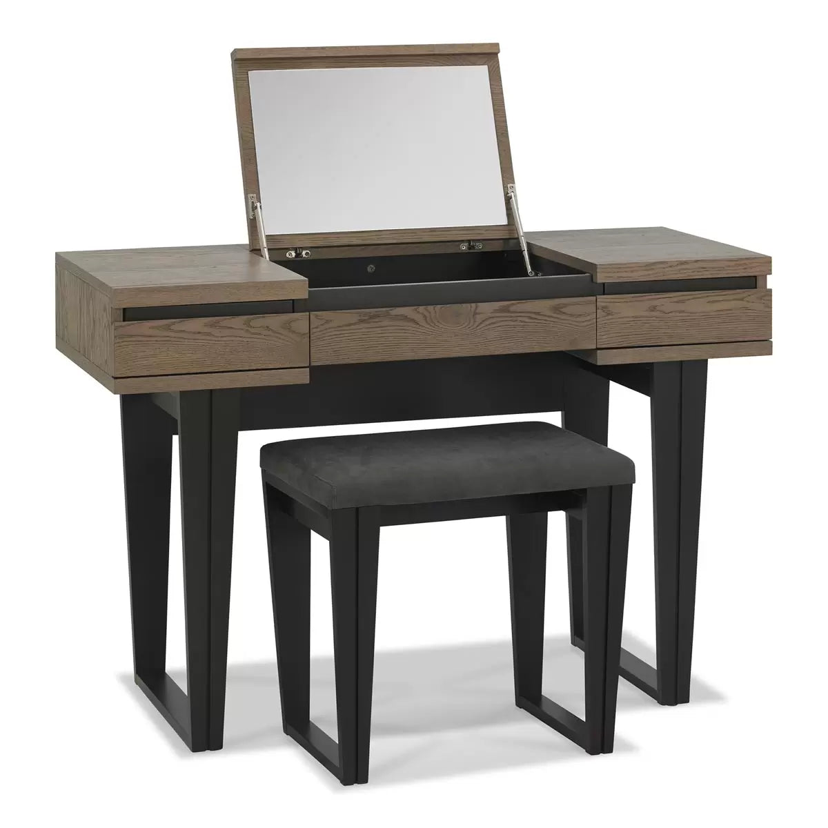 Bentley Designs Tivoli Weathered Oak Dressing Table & Stool